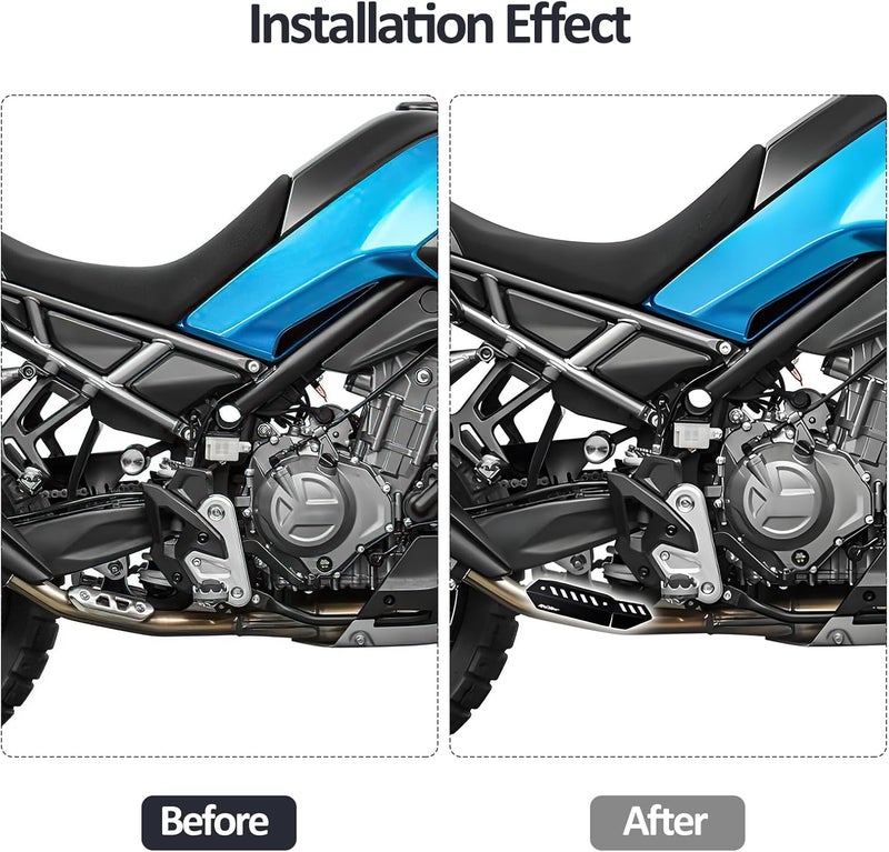 XIDAODIT Exhaust Heat Shield Exhaust Pipe Anti-scalding Cover Compatible with CFMOTO 450MT 450-MT IBEX 450 2023 2024 2025 - Image 3